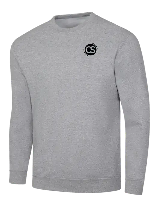 Light Grey Heather 7.8 oz Ring Spun Crew Sweatshirt w/CS Logo