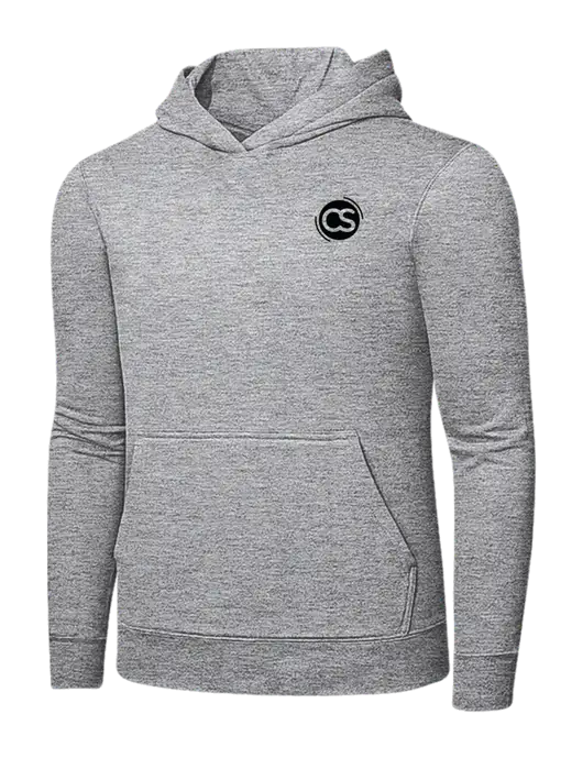 Light Grey Heather 7.8 oz Ring Spun Hooded Sweatshirt w/CS Logo