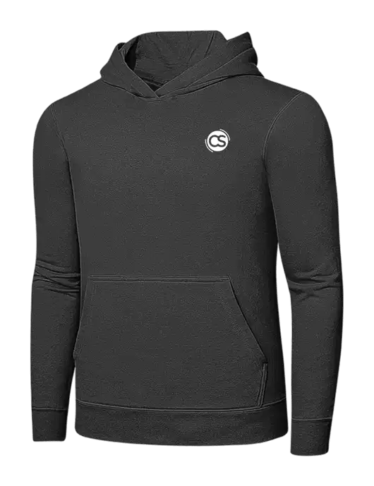 Charcoal 7.8 oz Ring Spun Hooded Sweatshirt w/CS Logo