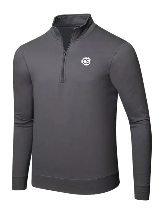 Charcoal 8.5 oz Ring Spun 1/4 Zip Pullover Sweatshirt w/CS Logo