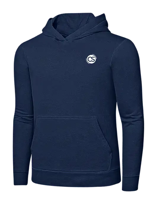 Navy 7.8 oz Ring Spun Hooded Sweatshirt w/CS Logo