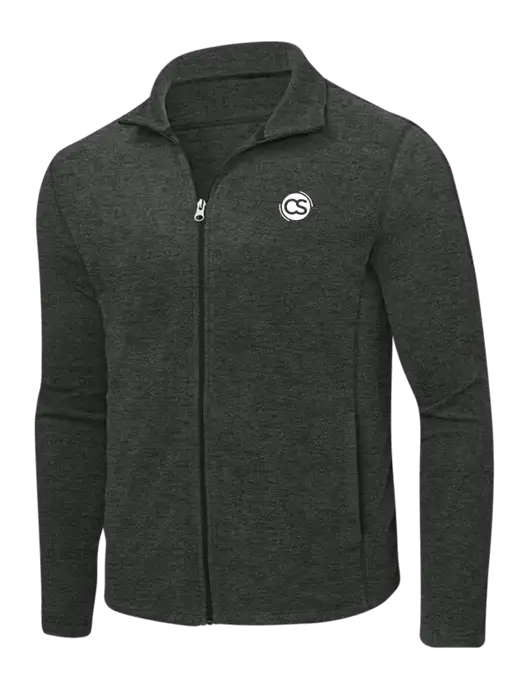 Charcoal Heather Microfleece Full-Zip Jacket w/CS Logo