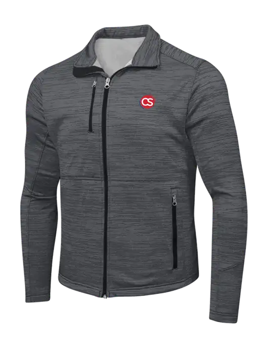 Dark Grey Digi Stripe Fleece Jacket w/CS Logo