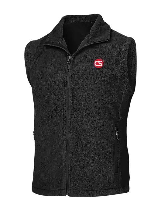 Black Fleece Vest w/CS Logo