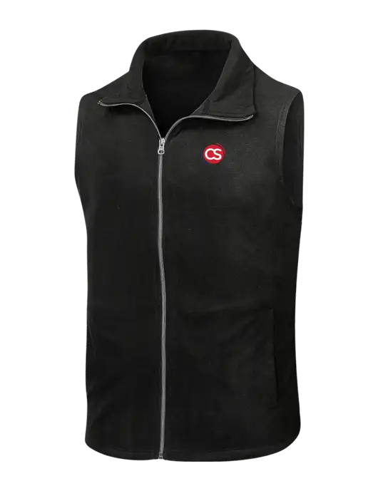 Black Microfleece Vest w/CS Logo