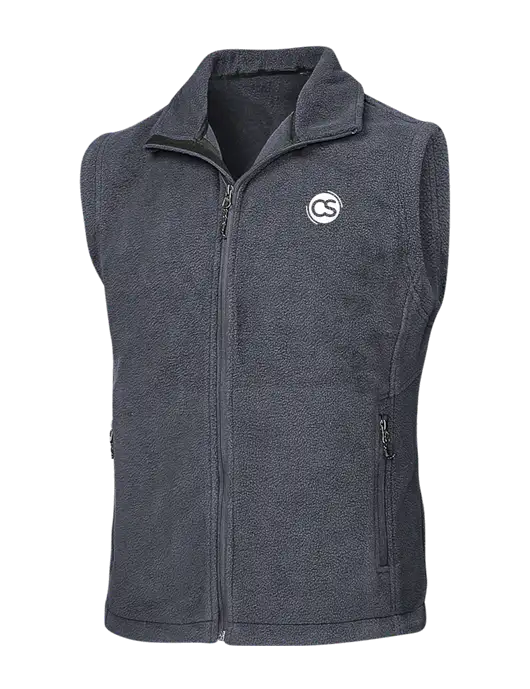 Dark Grey Fleece Vest w/CS Logo
