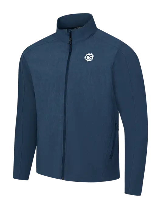 Navy Heather Core Soft Shell Jacket w/CS Logo