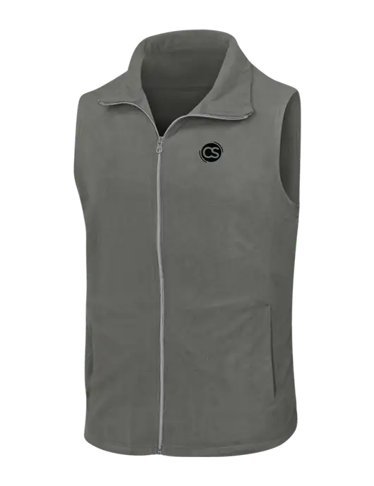 Medium Grey Microfleece Vest w/CS Logo