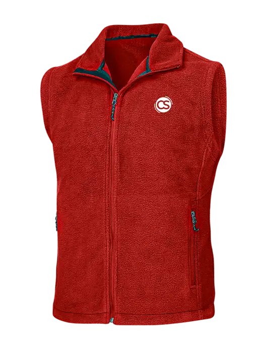 Red Fleece Vest w/CS Logo