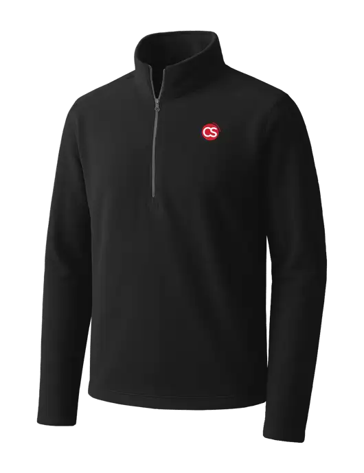 Black Microfleece 1/2 Zip Pullover w/CS Logo
