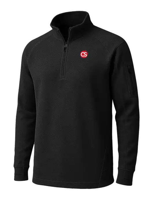Black Tech Fleece 1/4 Zip Pullover w/CS Logo