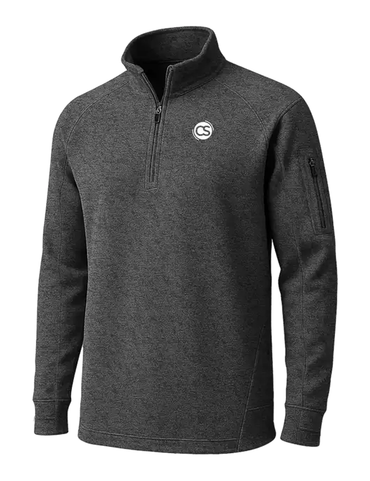 Graphite Heather Tech Fleece 1/4 Zip Pullover w/CS Logo