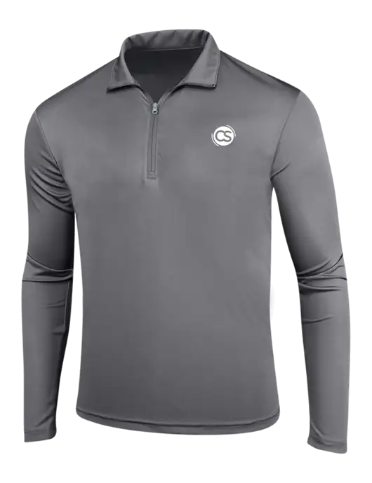 Medium Grey PosiCharge Competitor 1/4 Zip Pullover w/CS Logo
