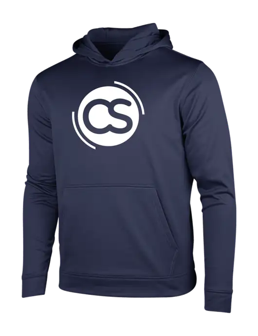 Navy Sport-Wick Fleece Hooded Pullover w/CS Logo