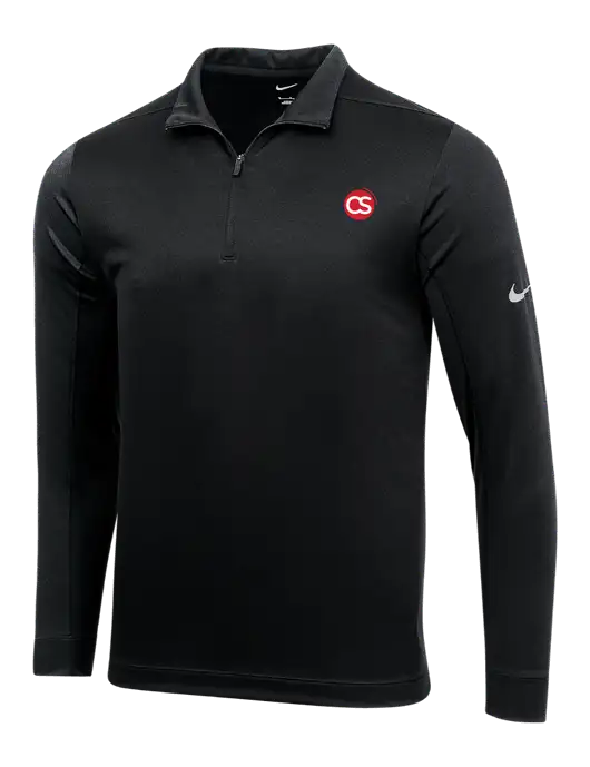 NIKE Black Dry 1/2 Zip Cover-Up w/CS Logo