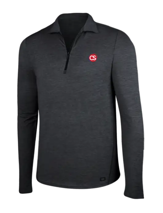 OGIO Blacktop Heather Endurance Force 1/4 Zip w/CS Logo