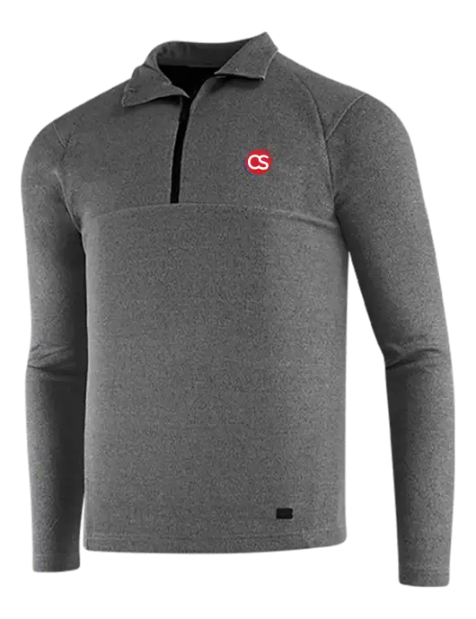 OGIO Dark Grey Heather Transition 1/4 Zip Pullover w/CS Logo
