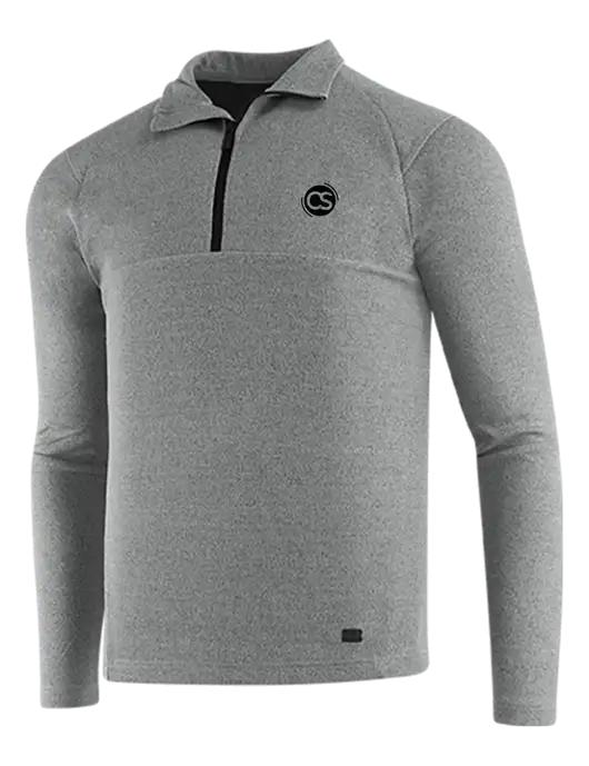 OGIO Petrol Grey Heather Transition 1/4 Zip Pullover w/CS Logo