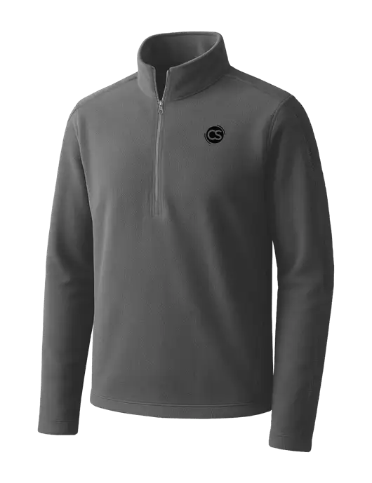 Medium Grey Microfleece 1/2 Zip Pullover w/CS Logo