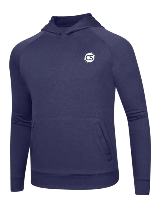Tech True Navy Fleece Hooded Sweatshirt w/CS Logo