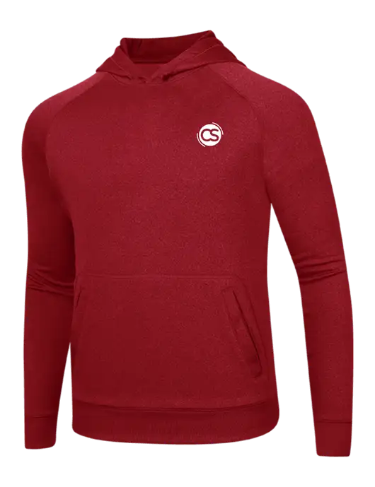 Tech True Red Fleece Hooded Sweatshirt w/CS Logo