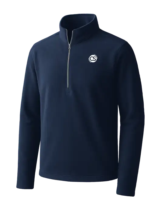 Navy Microfleece 1/2 Zip Pullover w/CS Logo