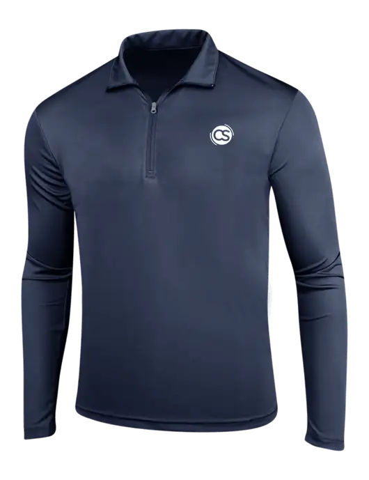 Navy PosiCharge Competitor 1/4 Zip Pullover w/CS Logo