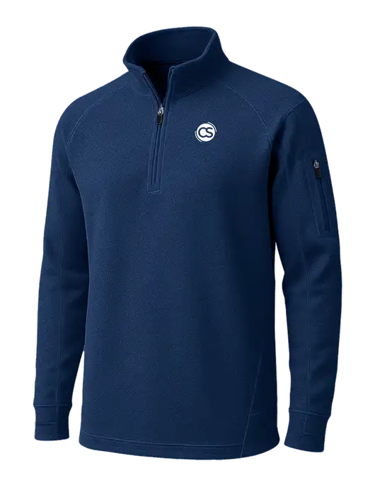 True Navy Tech Fleece 1/4 Zip Pullover w/CS Logo