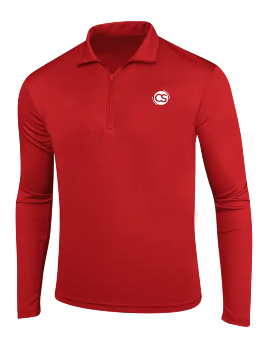 Red PosiCharge Competitor 1/4 Zip Pullover w/CS Logo