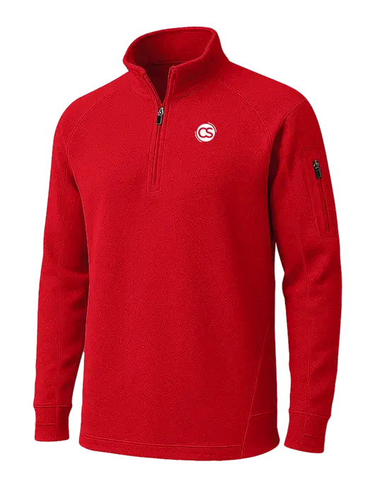 True Red Tech Fleece 1/4 Zip Pullover w/CS Logo