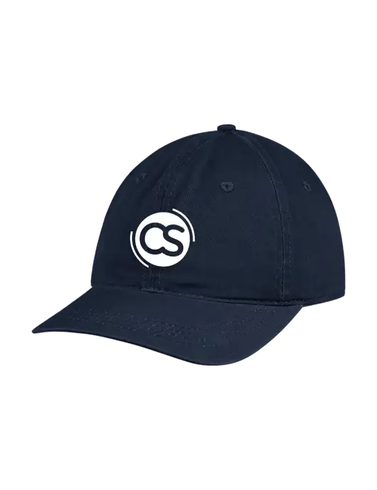 Garment Washed Unstructured Twill Navy Cap w/CS Logo