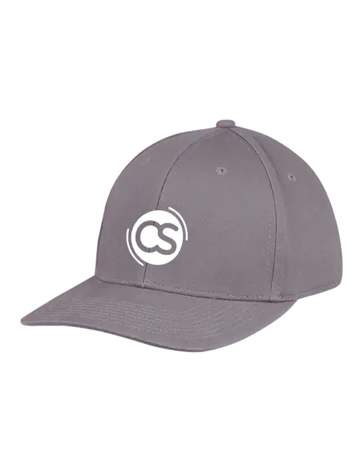 Premium Modern Structured Twill Charcoal Snapback Cap w/CS Logo