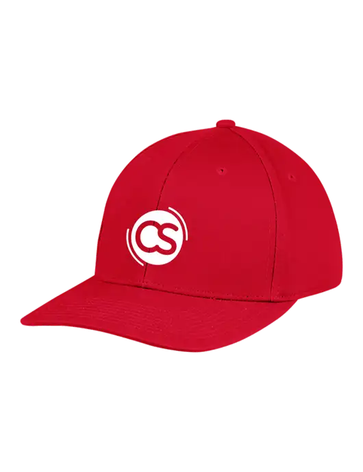Premium Modern Structured Twill Red Snapback Cap w/CS Logo