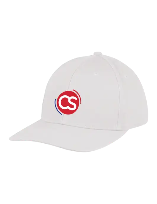 Premium Modern Structured Twill White Snapback Cap w/CS Logo