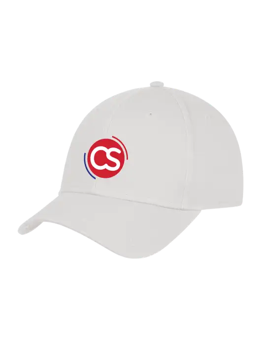 White Structured Cap Hook & Loop w/CS Logo