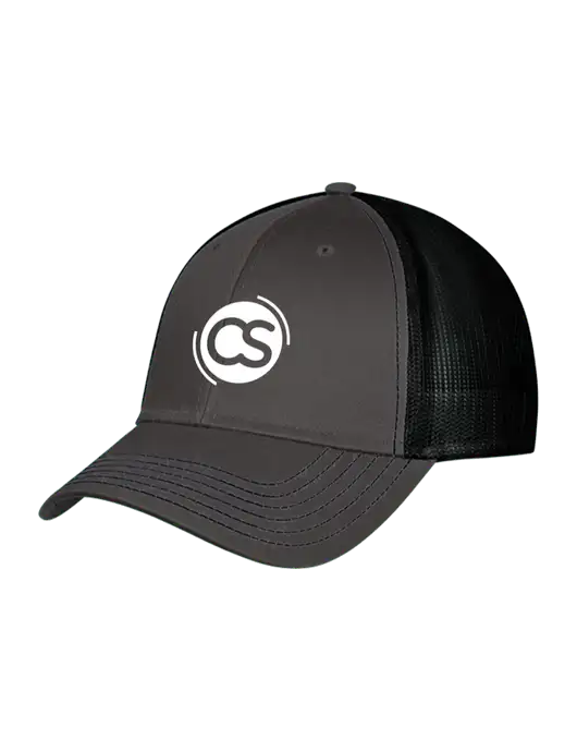Charcoal & Black Mesh Trucker Cap Snap Back w/CS Logo