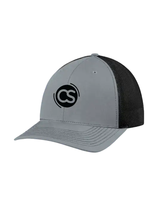 Richardson Adjustable Snapback Original 112 Trucker Cap Heather Grey w/Black Mesh w/CS Logo