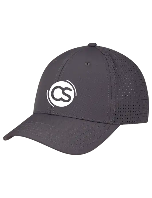 Charcoal Performance Stretchable Cap Hook & Loop w/CS Logo