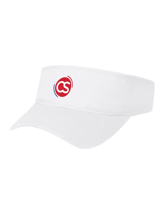 White Cap Visor w/CS Logo