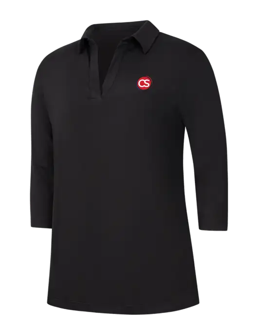 Womens Black Luxe Knit Tunic w/CS Logo