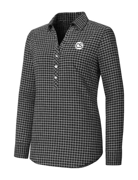 Womens Dark Grey/White City Stretch Shirt w/CS Logo