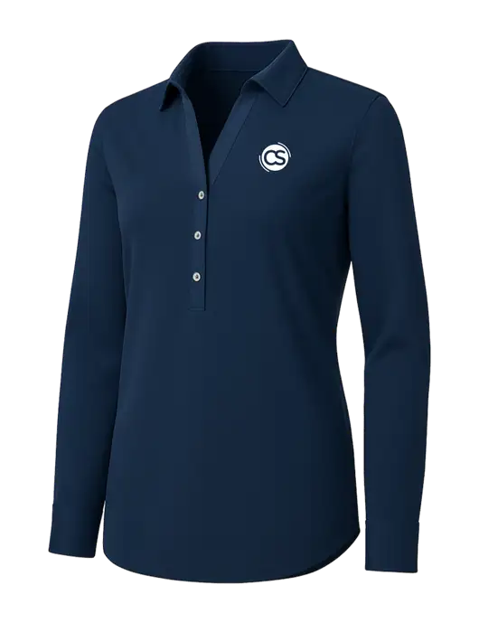 Womens Navy City Stretch Shirt w/CS Logo
