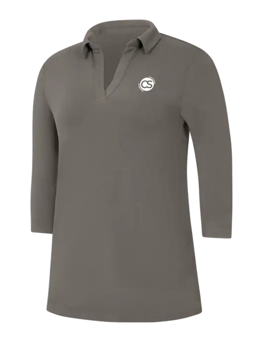 Womens Dark Grey Luxe Knit Tunic w/CS Logo