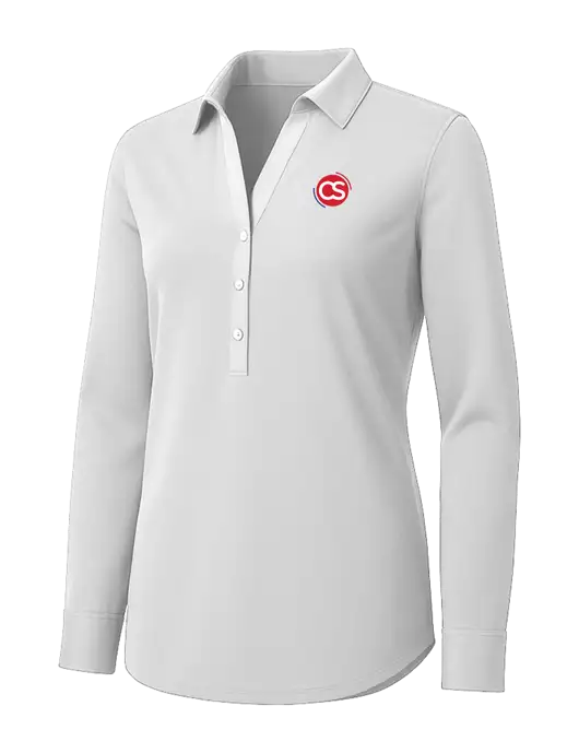 Womens White City Stretch Shirt w/CS Logo