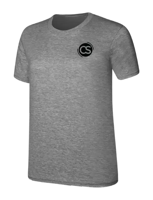 Womens Ring Spun Light Grey Heather 4.5 oz T-Shirt w/CS Logo