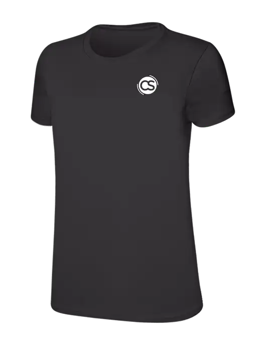 Womens Ring Spun Charcoal 4.5 oz T-Shirt w/CS Logo