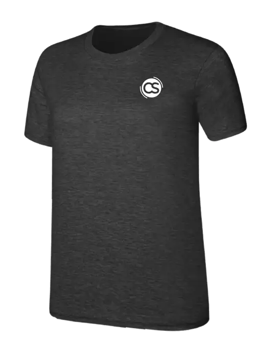 Womens Ring Spun Dark Heather Grey 4.5 oz T-Shirt w/CS Logo