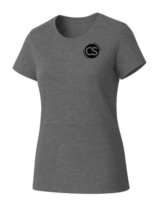 Womens Seriously Soft Grey Frost T-Shirt w/CS Logo