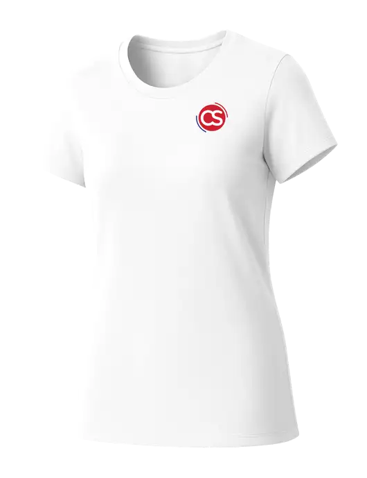 Womens Seriously Soft White T-Shirt w/CS Logo