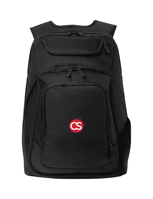Executive Black Laptop Backpack w/CS Logo